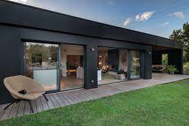 agrandissement moderne construction toit plat cube agrandissement maison bois maison toit terrasse couleur facade maison