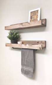 Towel rack was pulled out of the wall. Rustic Wooden Towel Rack For Bathroom Wall Towel Rack Shelf Etsy In 2021 Wall Towel Racks Wooden Bathroom Shelves Towel Rack Bathroom