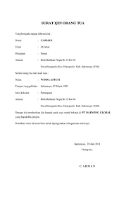Terkadang seorang siswa perlu pergi dari sekolah untuk maksud saya ingin mengajukan surat izin ini dengan maksud tidak bisa masuk bekerja3 hari karena sedang. Download Contoh Surat Izin Orang Tua Yang Baik Dan Benar Contoh Surat