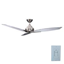 Hampton bay floor lamp with reading light 70.5 brushed steel finish with alabaster glass shades. Hampton Bay Florentine Iv 56 In Indoor Brushed Nickel Ceiling Fan With Wall Control Ac299 Bn The Home Depot