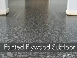 Amazing Painted Plywood Subfloor A How To Cheap Flooring Diy Flooring Painted Floorboards