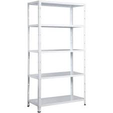 Etagere Acier Clicker 5 Tablettes Blanc L 90 X H 173 X P 40 Cm Etagere Rangement Etagere Metal Idees Etageres