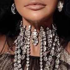 Великолепное ожерелье-чокер с крупными квадратными камнями в стиле династии  хрусталя, украшение для женщин, геометрическое ожерелье | AliExpress