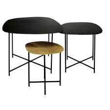 Tables Gigognes En Metal Coloris Laiton Grave Et Metal Noir Kampala Maisons Du Monde In 2020 Metal Nesting Tables Nesting Tables Coffee Table