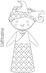 Poupee Du Monde A Colorier Appellez Moi M Ben Des Projets D Art Africain Art Africain Traditionnel Coloriage