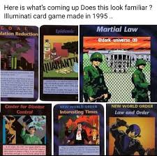 The game looks normal at first look but as soon as you check the cards, you begin to realize that the what happened in the cards came true. Trutherbotanyone On Twitter Do U Know The Illuminati Card Game