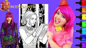 Train motor skills imagination, and patience of children, develop motor skills. Coloring Mal Descendants 2 Auradon Coloring Page Prismacolor Markers Kimmi The Clown Youtube