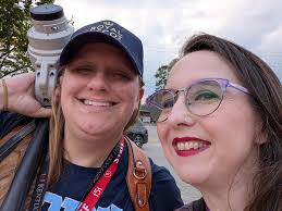 Orchid and teal shirts with white puff lettering