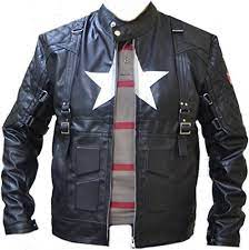 Celebrita Itally Men S Captain America Avenger 5 Black Biker Leather Jacket Cowa4 Cow Black L For Chest 40 42 Celebrita Marvel Clothes Jackets Mens Outfits