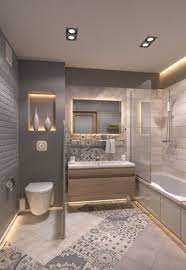 Save on all bathroom lighting! 33 Stunning Small Bathroom Remodel Ideas On A Budget Basement Bathroom Remodeling Bathroom Remodel Master Small Master Bathroom