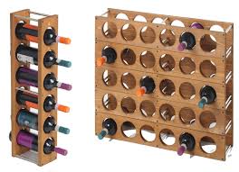 Wood Wine Rack Diy Simple Design Single Column Doesnt Look Very Sturdy When Vertical But Probably Alright Hjemmedekor