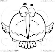 Download free coloring pages (120mb zip file, google drive). Cartoon Clipart Of A Black And White Depressed Sad Hummingbird Vector Outlined Coloring Page By Cory Thoman 1138731