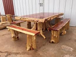 Cedar Log Dining Table From Wild West Creations Rustic Log Furniture Cedar Furniture Log Furniture