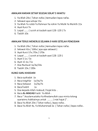 Maybe you would like to learn more about one of these? Amalan Harian Setiap Selesai Solat 5 Waktu Pdf