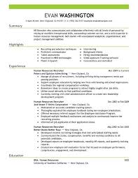 best recruiting and employment resume