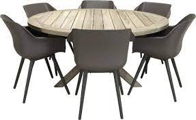 taste by 4 seasons louvre ronde tuintafel sophie studio taupe tuinset tuintafels tuinsets buitenmeubilair