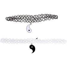 Black And White Jewelry Hot Topic Black White Yin Yang Tattoo Choker Set 4 87 Liked On Polyvore Featuring Jewelry Black Black And White Necklaces White Jewelry Jewelry Tattoo