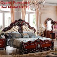 Rococo European Baroque Bed Hand Carved Wooden Bedroom Set Romantic Home Furniture Double Bedroom Furniture For Sale Wooden Sofa Designs Used Bedroom Furniture