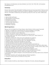 Put a nice big resume heading at the top and populate it with your name and a pro job title (financial advisor). 1 Procurement Specialist Resume Templates Myperfectresume
