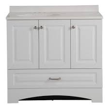 Lancaster 36 In W Side Drawer Bath Vanity In White With Alpine Composite Vanity Top In White In 2020 Marble Vanity Tops Cultured Marble Vanity Top Vanity Top