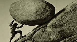 A metal ball rolls silently through sand, forever creating and. The Myth Of Sisyphus By Albert Camus Luciano Duarte