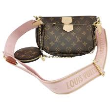 Got louis vuitton's newest it bag: Louis Vuitton Multi Pochette Accessoires Handtaschen Leinwand Braun Pink Ref 193421 Joli Closet