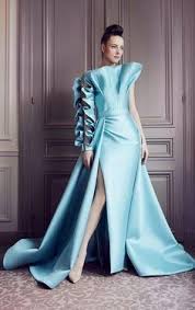 صور فساتين خطوبة تركوازية ع الموضة 2020 Train Evening Dress Gowns Dresses