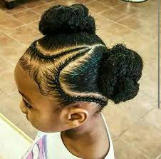 Simply grab your hair at the temple, and braid it into a cornrow until you reach the desired location. Pin On Children Natural Hair