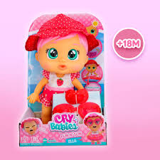 Cry Babies Fun n' Sun Ella 10" Baby Doll with a Strawberry Themed Swimsuit  Plus 6 Accessories