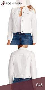 Nine West Sarah White Denim Jacket White Jean Denim Jacket Women White Denim Jacket Denim Jacket