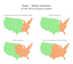 Usa East West Division 4 Methods Amazing Maps Map America Map