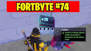 You see this in game wyd next? Fortnite Fortbyte 74 In A Murderer S Cellar On The Desert Coast