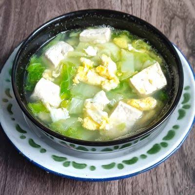 Sop sawi telur
