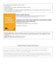 Awards are based on academic merit, grade point average, service to the community, extracurricular activities, leadership experience, and more. Pdf Learning For Now Or Later Career Competencies Among Students In Higher Vocational Education In The Netherlands