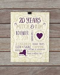 20 Year Anniversary Anniversary Present Custom Gift For Etsy 20 Year Wedding Anniversary Gift 20th Anniversary Gifts Anniversary Gifts For Husband