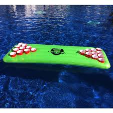 The Pool Pong Table Neon Green Inflatable Beer Pong Table By Gopong Gopong Crazy Pool Floats Floating Beer Pong Table Beer Pong Tables