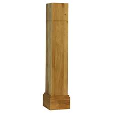 Hampton Bay 5 75x34 5x5 75 In Decorative Corner Post End Panel In Natural Hickory Kadcp6 Nhk The Home Depot Wooden Columns Porch Columns Porch Post Wraps