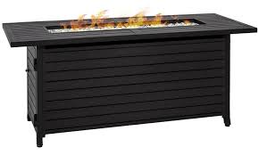 Square outdoor propane gas fire pit table quick ignition black table top iron (14) model# ghfire04. Best Propane And Gas Fire Pit Tables Heatwhiz Com