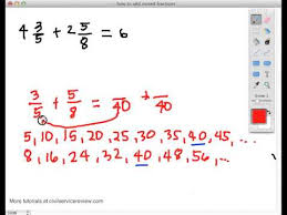 To do this, you will need to find a common. How To Add Mixed Fractions With Different Denominators Part 1 Youtube