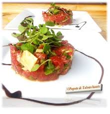 Popote Talons Hauts Tartare De Boeuf A L Huile De Truffe Parmesan Et Roquette