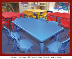 Image Of Play School Furniture Mka 02 Rectangle Table The Size Of The Kids School Table Is 48 X 24 X 20 Inches Furniture Prices School Furniture Furniture