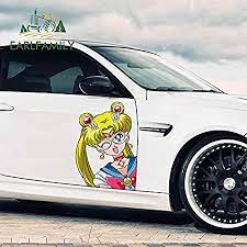 Anime detected eliminate anime by @donttread_onme. Amazon Com Earlfamily 16 9 Big Car Stickers For Sailor Moon Anime Peeking Waterproof Decals Wall Door Scratch Proof Decoration Right Automotive