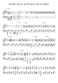 ▶ patreon is right here! Rush But Its Actually Playable Sheet Music For Piano Solo Musescore Com