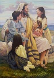 Jesus Con Los Ninos Biblia Imagen Santisima Trinidad De Jesus