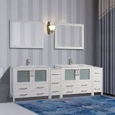 In) is a unit of length. Vanity Art 96 Double Sink Bathroom Vanity Set 10 Dove Tailed Drawers 3 Cabinets 2 Shelves Soft Closing Doors With Free Mirror Overstock 12609925