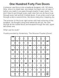 Dover recreational math (14 books) see all formats and editions. 145 Doors Puzzle Math Love