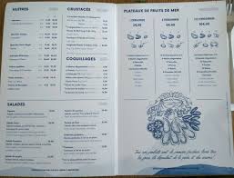 La Carte Picture Of Brasserie Chez Roger Marseille Tripadvisor