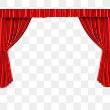 Theater Stage Red Curtain Background With Triple Bright Spotlight Red Curtains Curtains Stage Curtains