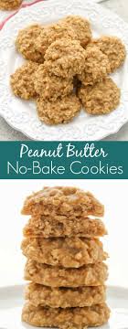 These Peanut Butter No Bake Cookies Are Full Of Peanut Butter Flavor Only Require A Baking Recipes Cookies Healthy No Bake Cookies Peanut Butter Cookie Recipe