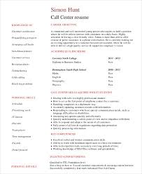 call center resumes samples resume format